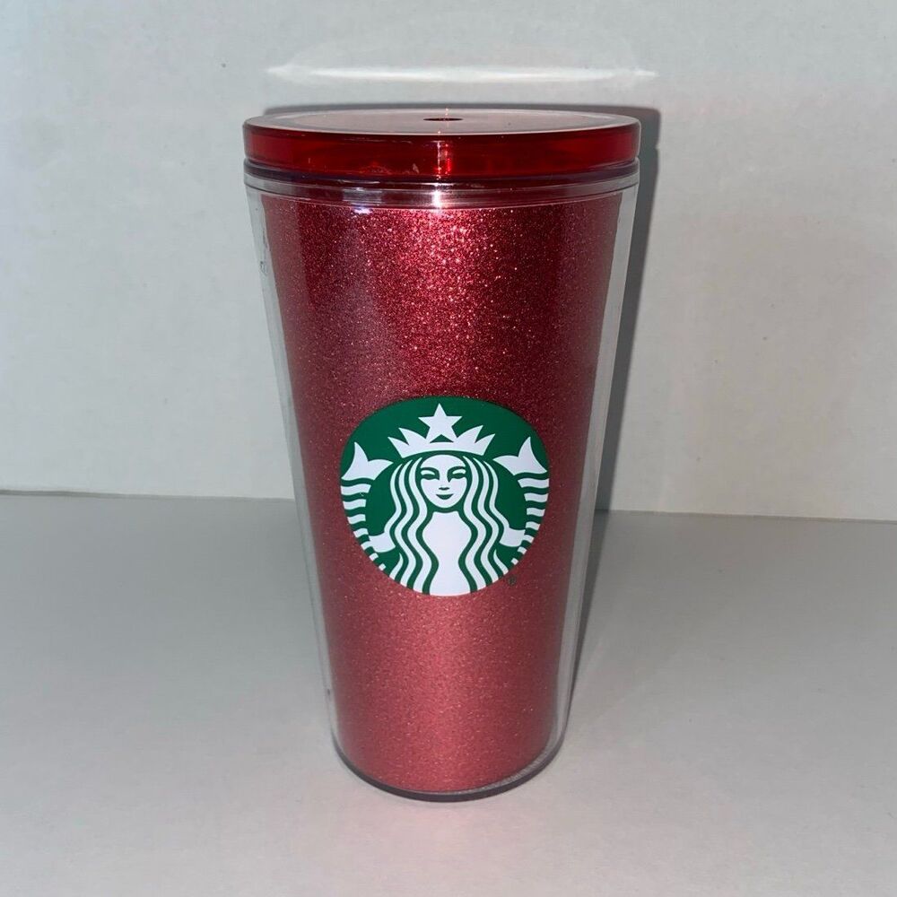 Starbucks Red Glitter Holiday Tumbler 16 fl oz 2020